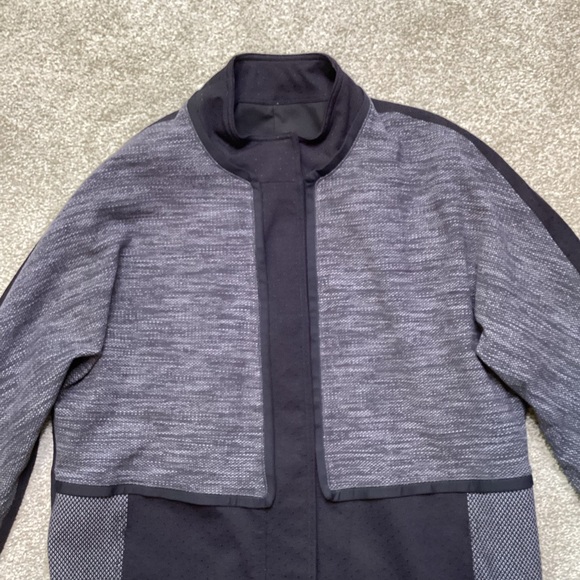 Lululemon Cocoon Car Coat Shine Dot Black Diamond Jacquard Space Dye Jacket XS - Picture 7 of 13